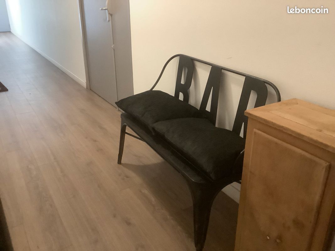 Banc bois et métal (image 1)