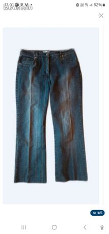 Chemise En Jeans Jacqueline Riu Vintage - Taille L, Coton Bleu - Occasion Très Bon état