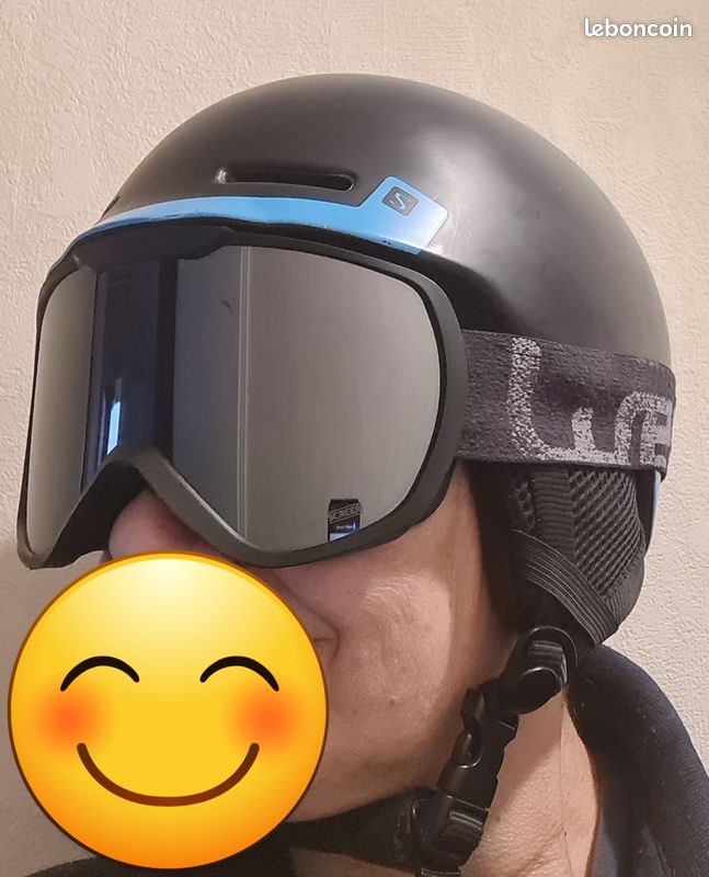 LOT : Casque de ski Salomon enfant 53 cm/56 cm (Taille M) + Masque de ski Wedzee beau temps (image 2)