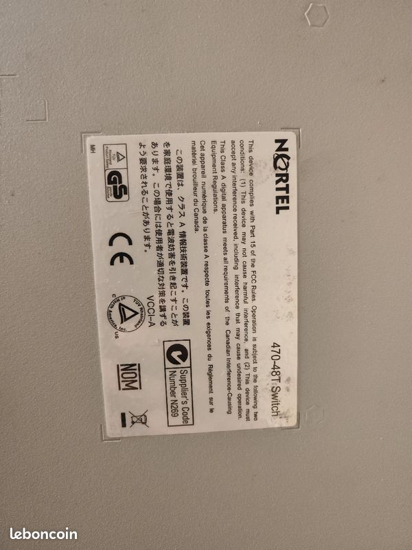 Switch réseau 48 ports NORTEL (image 2)