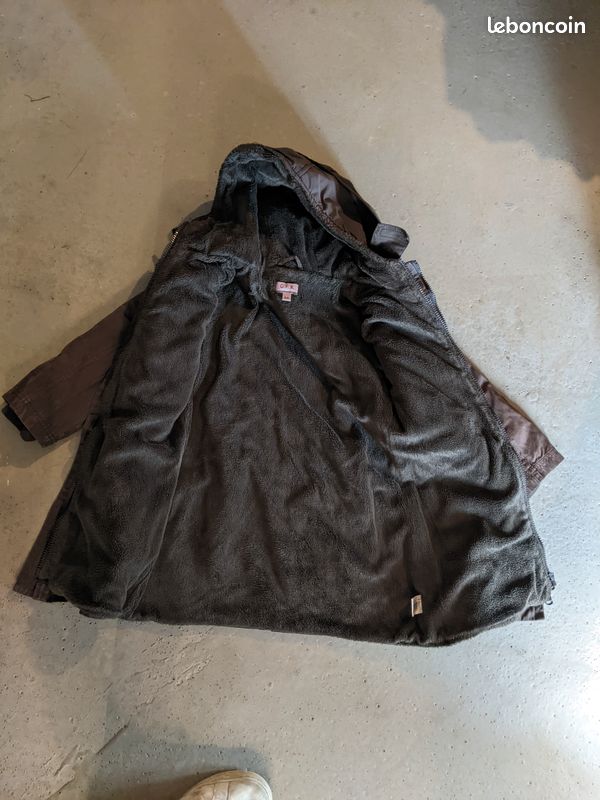 Manteau 3 en 1 marron glacé fille 6 ans CFK (image 1)