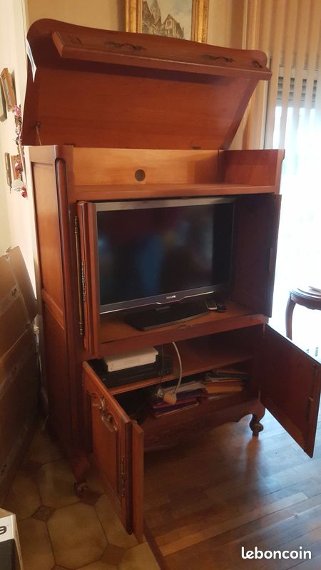 Meuble Télé merisier bon état (image 2)