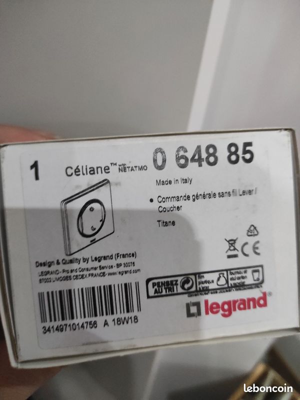 Legrand CB0403 Interruttore Cablato Connesso Céliane Con Netatmo Senza Neutro 86377372