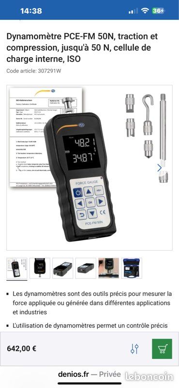 Outil Horloger CORREX Dynamomètre Palpeur à Action Latérale - Occasion