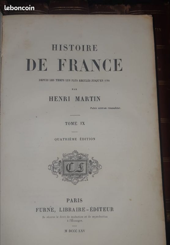 Histoire de France en 17 volumes pa Henri Martin (image 2)