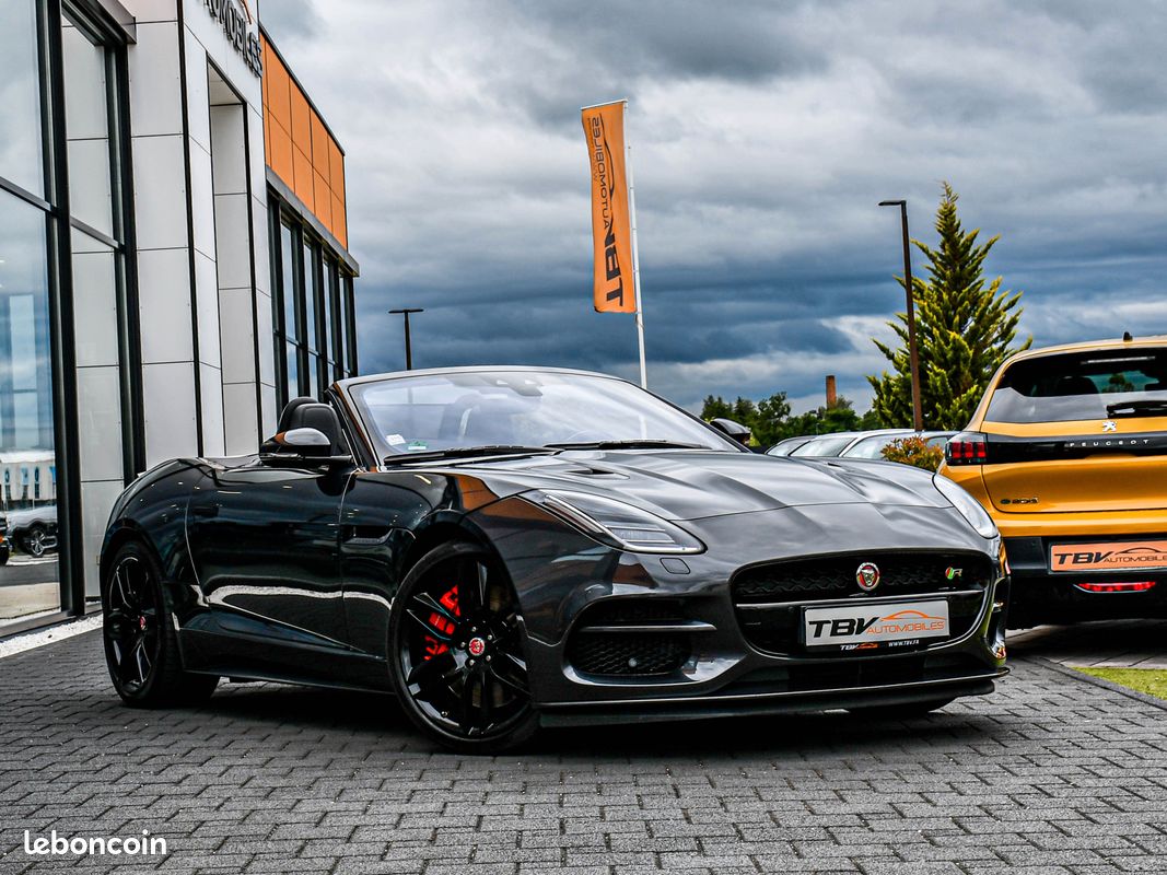Jaguar F-TYPE R AWD 5.0 V8 550 CV STORM GREY PACK BLACK FULL LED MERIDIAN 1280W SIEGES ELEC A MEMOIRE PACK GRAND FROID CARPLAY (image 1)