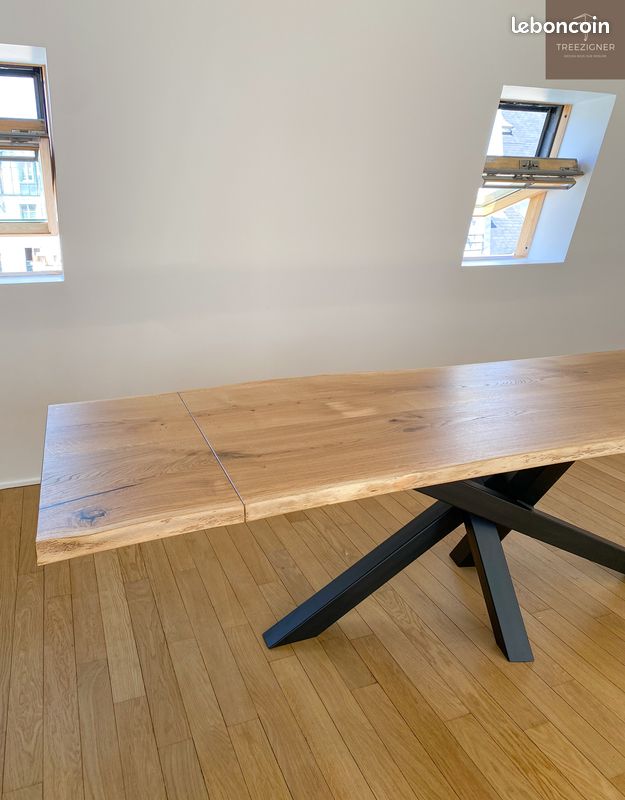 Table à Rallonges Bois Massif Sur Mesure (image 1)