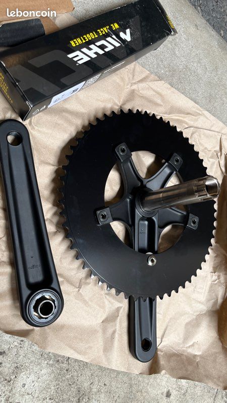 Pédalier Vélo Piste Miche Pistard 2.0 - 48 Dents, 165 Mm, Argent, Vitesse Unique, Neuf