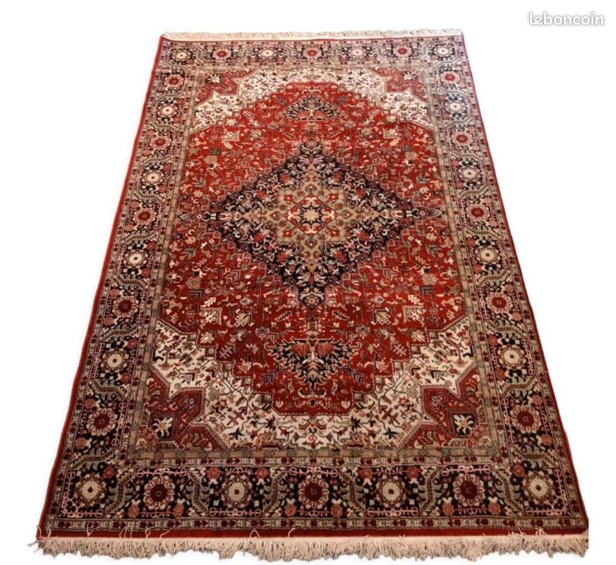 Tapis Turc (chaîne, trame et velours en laine), vers 1950. 286 x 77 cm