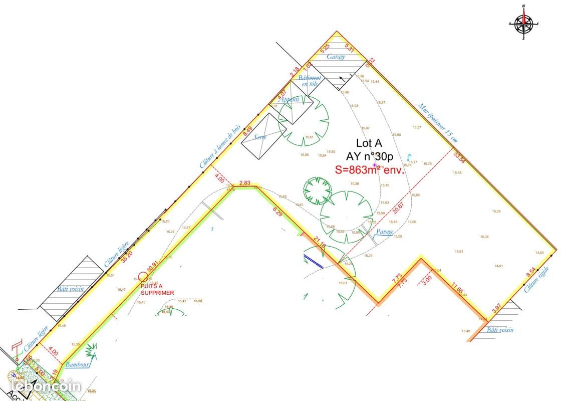 Terrain 865 m² Pont Saint Martin · à Pont-Saint-Martin · 143 000 €