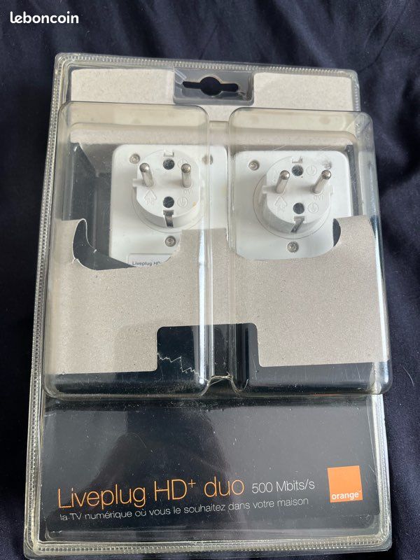 Lot De 2 Adaptateurs CPL Orange Liveplug HD 500 Mbits/s – Occasion