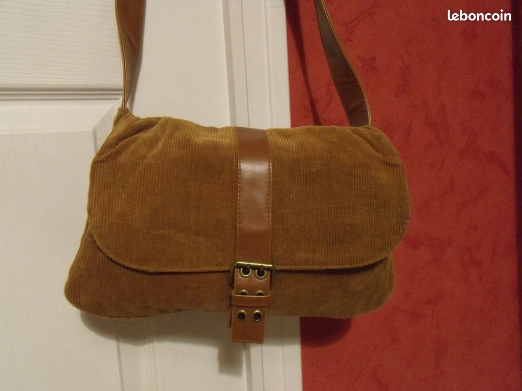 Sac a Main en Velours Marron (image 1)