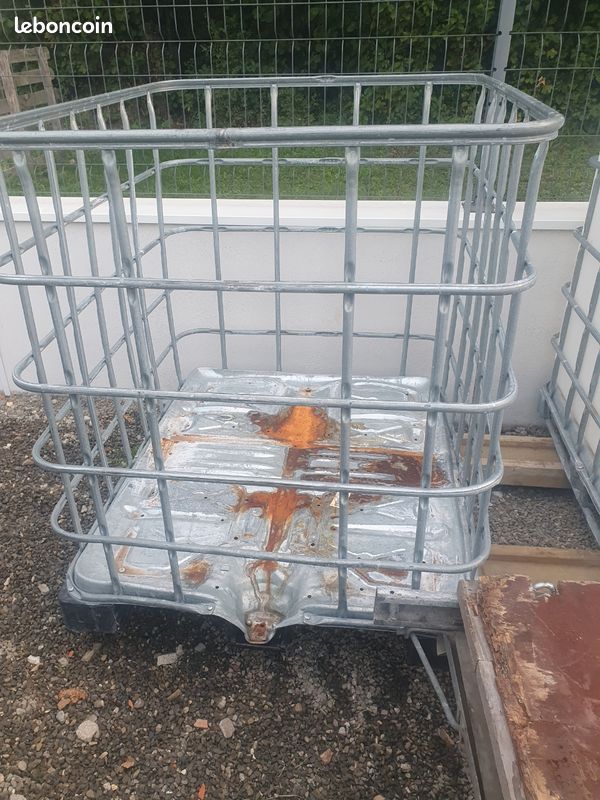 Cadre métallique récupérateur d'eau cuve 1000l (image 3)