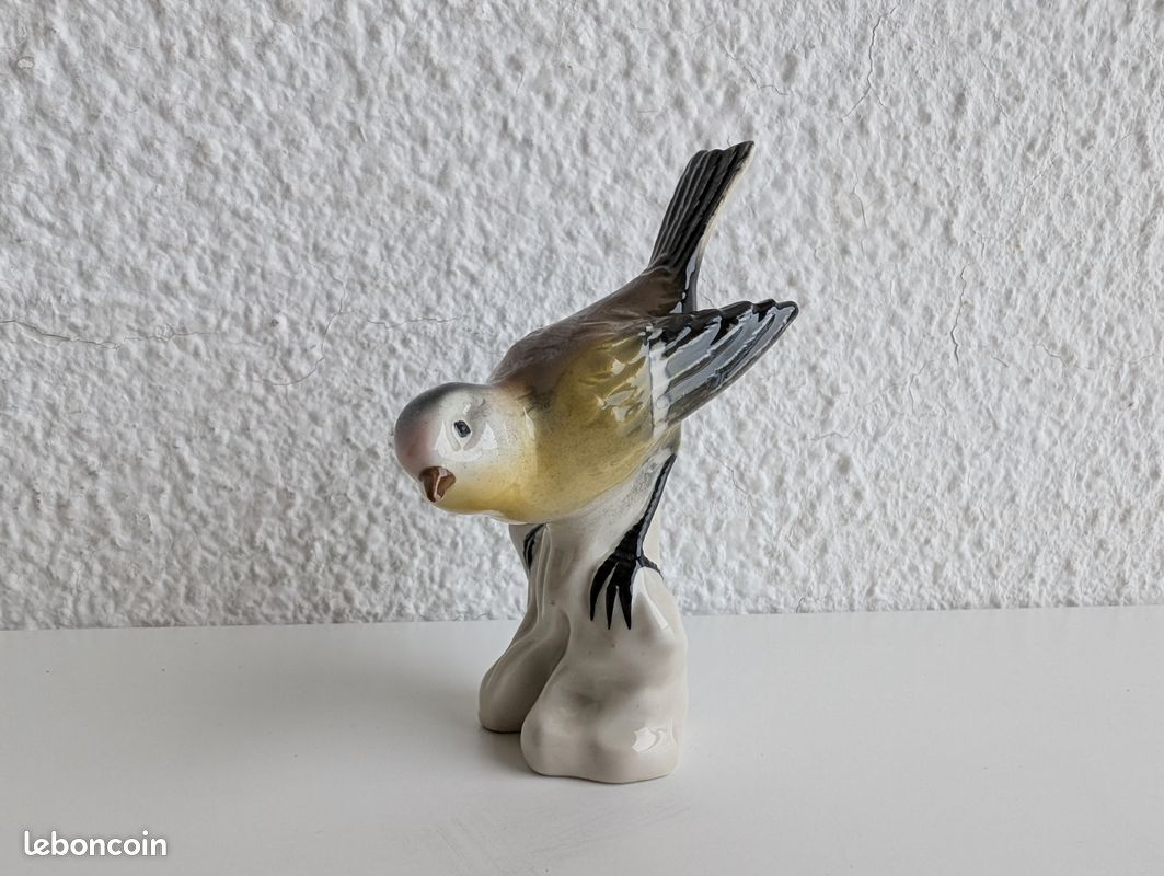 Petite Figurine Oiseau En Porcelaine - 4,5 Cm - Collection - Excellent état