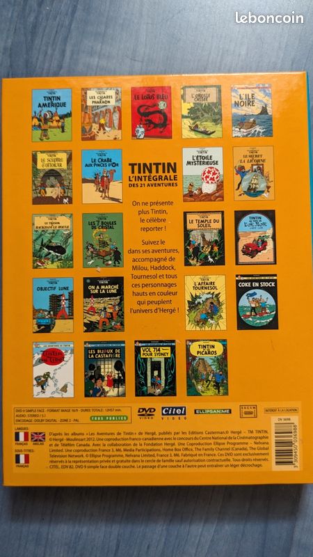 Les aventures de Tintin intégrale dvd (image 2)