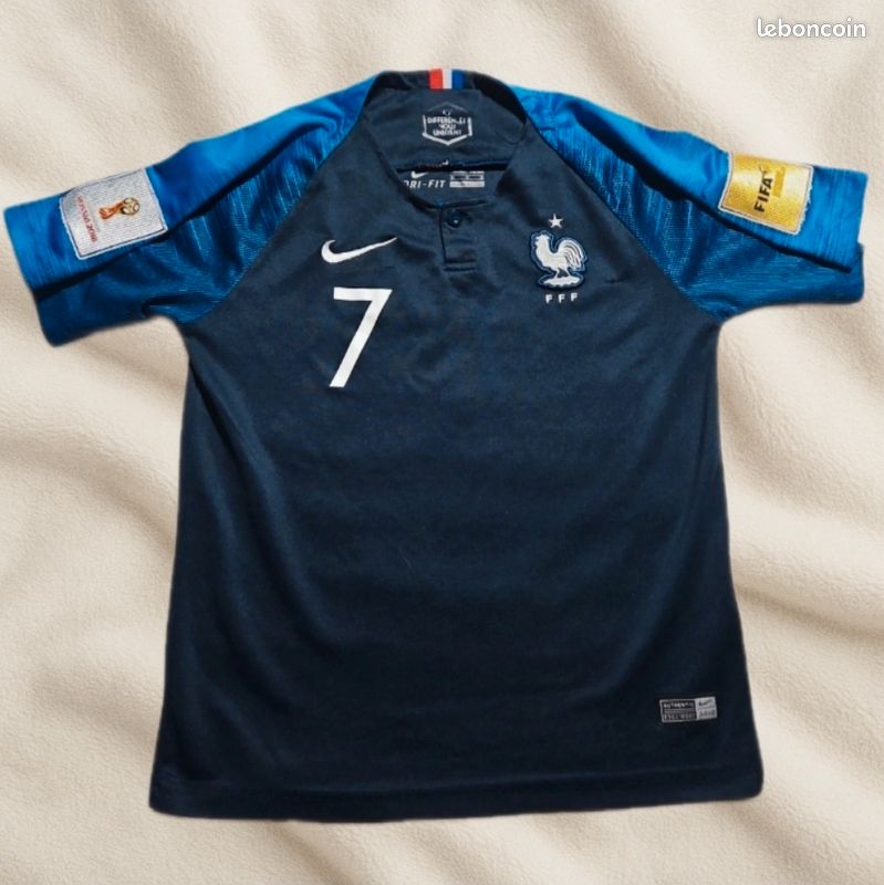 Maillot Domicile Equipe De France 2018 2 Etoiles - Nike - Taille L - Bleu