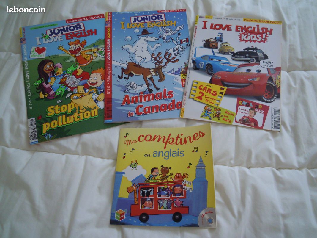 Lot 3 magazines I LOVE ENGLISH Junior+ Mes comptin (image 1)