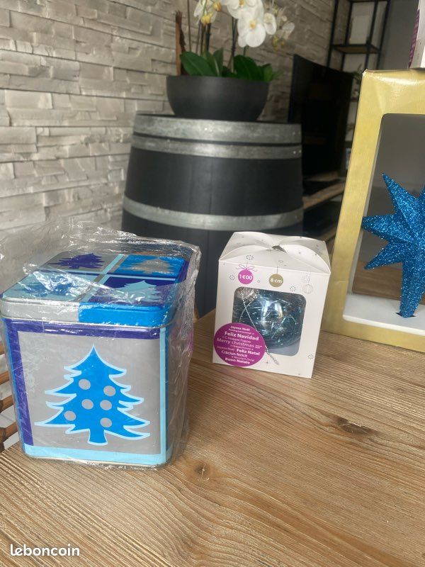 Lot de décoration de Noël bleues (image 5)