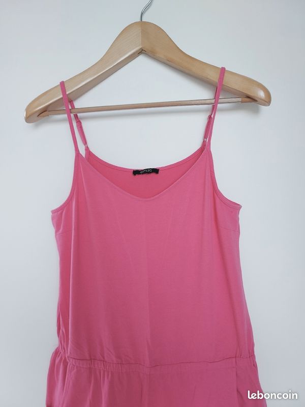 Jolie combinaison short ou combishort en coton rose 42 (image 3)