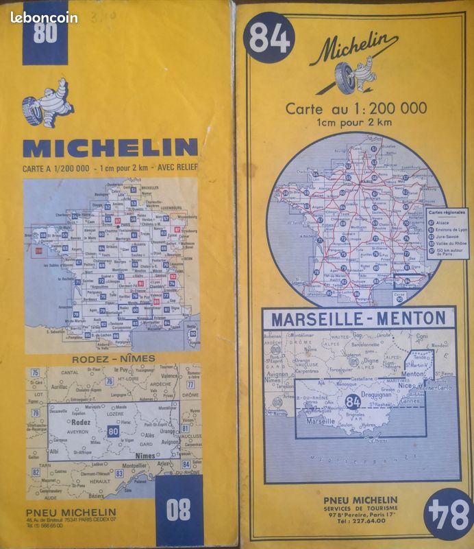 Cartes Michelin Anciennes Équipement Moto 3784