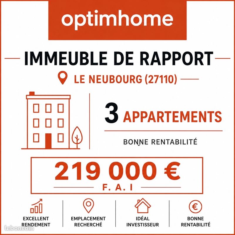 Immeuble 6 pièces 81 m² · à Le Neubourg · 81 m² · 219 000 €