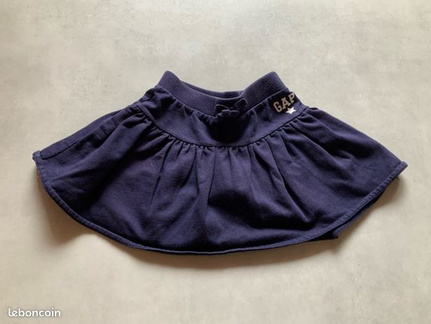Jupe enfant fille en velours milleraies - Bleu/multico | Paris Jupe enfant fille en velours milleraies - Bleu/multico | Paris