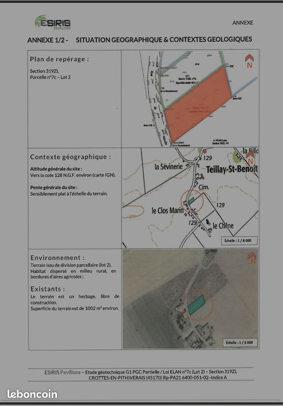 Terrain a vendre · à Crottes-en-Pithiverais · 35 000 €