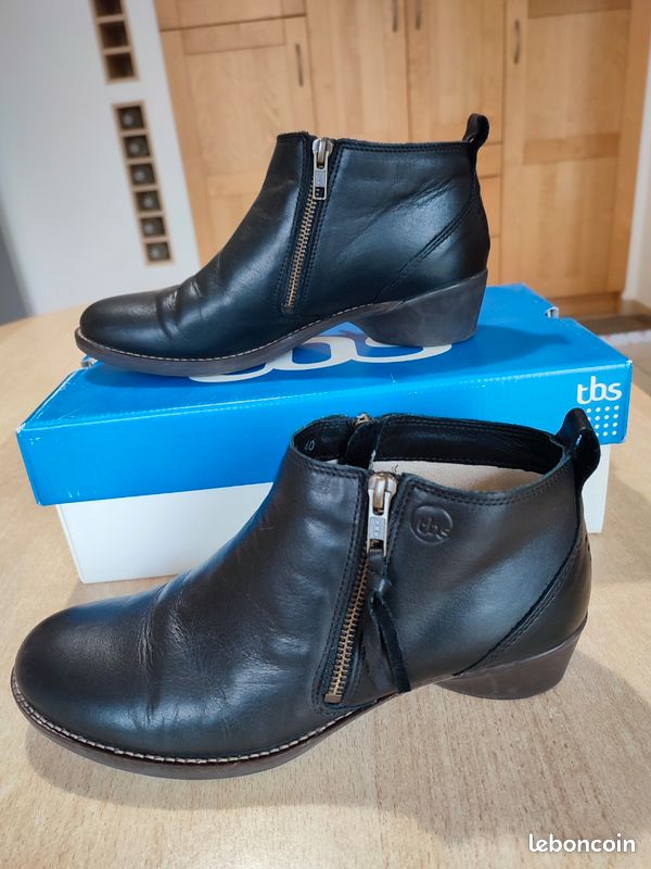 Bottines TBS En Daim Noir - Pointure 37 - Style Bottillon Femme - Neuves Sans Boîte