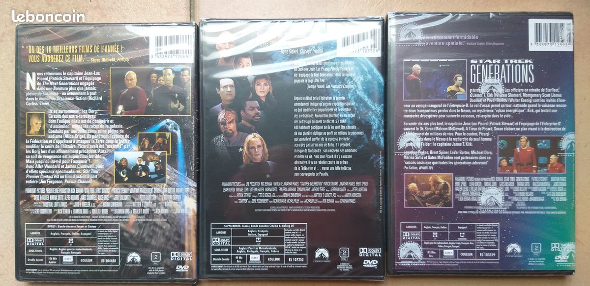 Coffret STAR TREK NEXT GENERATION 3dvd (NEUF) (image 5)