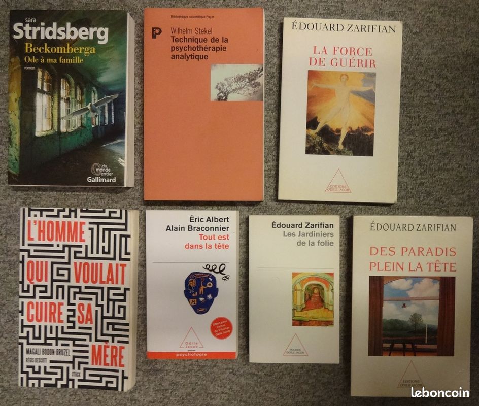 Lot de 7 livres sur la psychiatrie et les troubles mentaux ou psychologiques (image 1)
