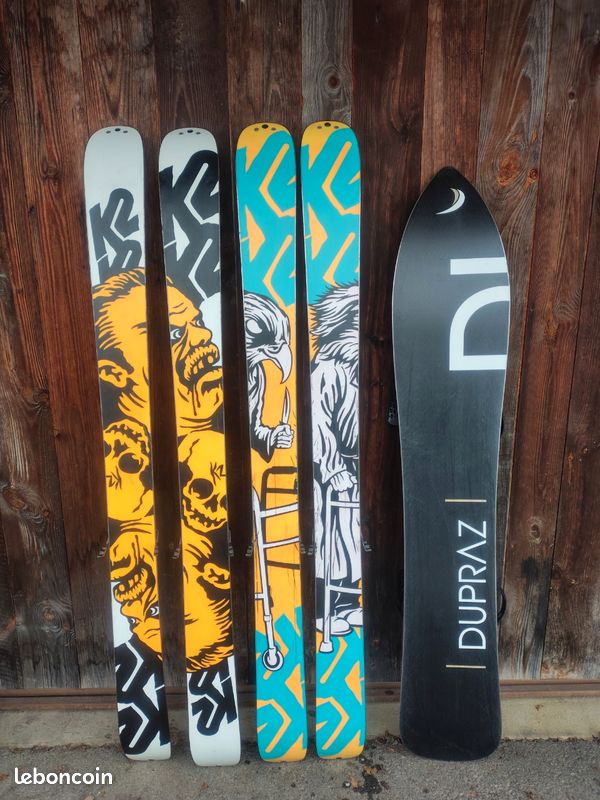 Skis Freeride K2 HELLBENT (2012) 189 cm + Fixations Marker Schizo - Sport &  Plein air