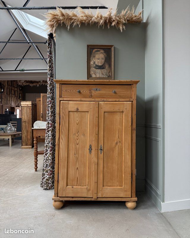 Buffet haut ancien campagne chic (rénové) (image 1)