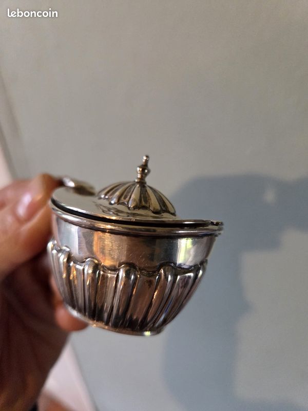 Moutardier ancien en argent sterling – Birmingham, début XXe siècle (image 6)