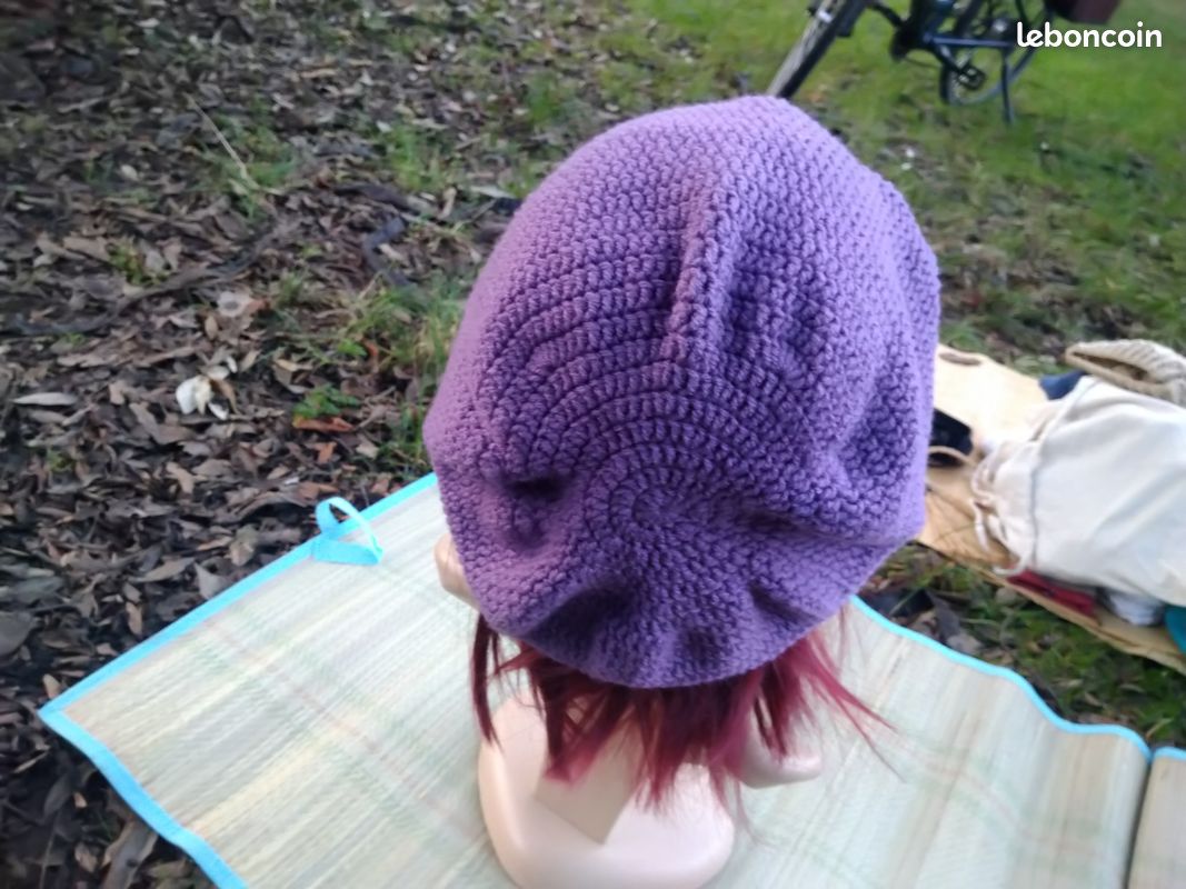 Bonnet slouchy au crochet, fait main (image 5)