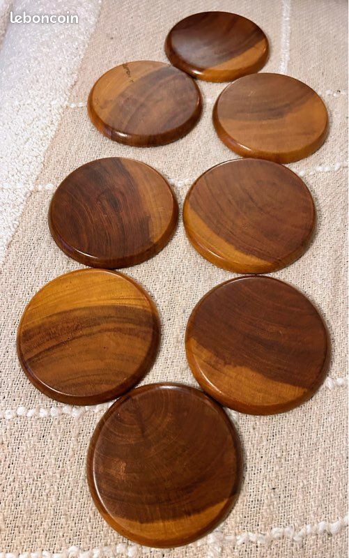 Lot de 8 sous-Verres en bois forme palette 12X8X2CM | Leroy Merlin
