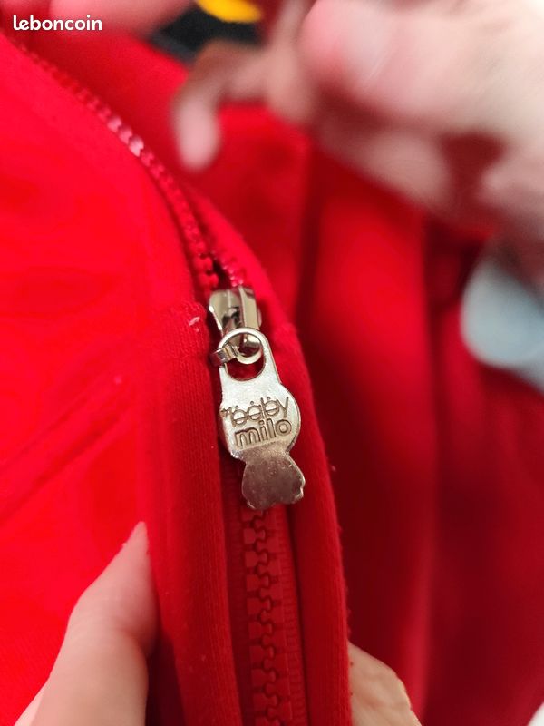 Pull / Sweat rouge - A BATHING APE Feat BABY MILO - taille XL (image 11)