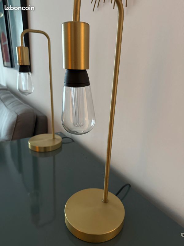 Lampe de chevet en laiton (image 1)