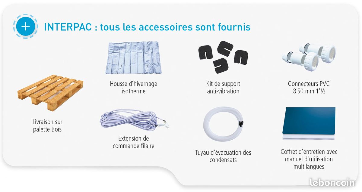 Pompe à chaleur Piscine Full inverter 9.5 KW avec Wifi intégré (image 2)