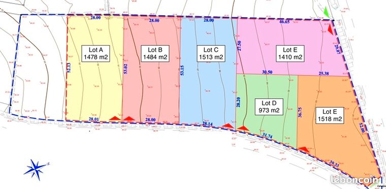 Terrain 973 m² Horsarrieu