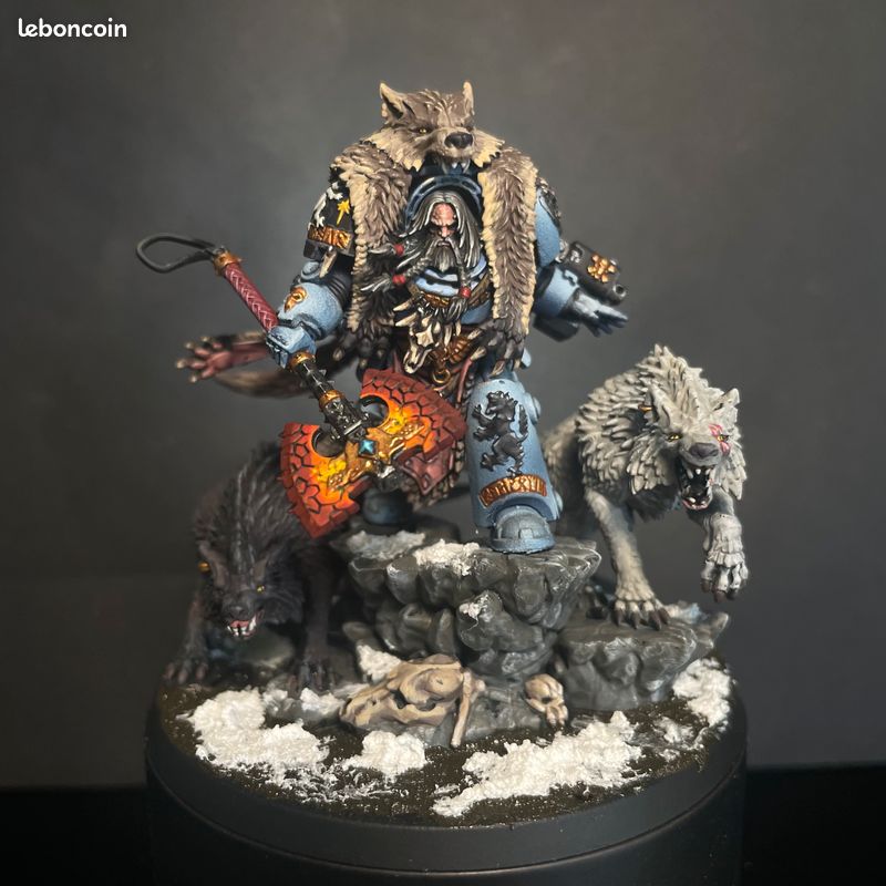 COMMISSION WARHAMMER 40K pro painted Logan Grimnar Space Wolves EUR 350,00 - FR