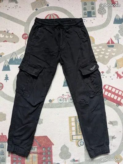 Pantalon Chino ZARA Garçon - Taille 3-4 Ajustable, Couleur Beige Et Gris, Coton Confort
