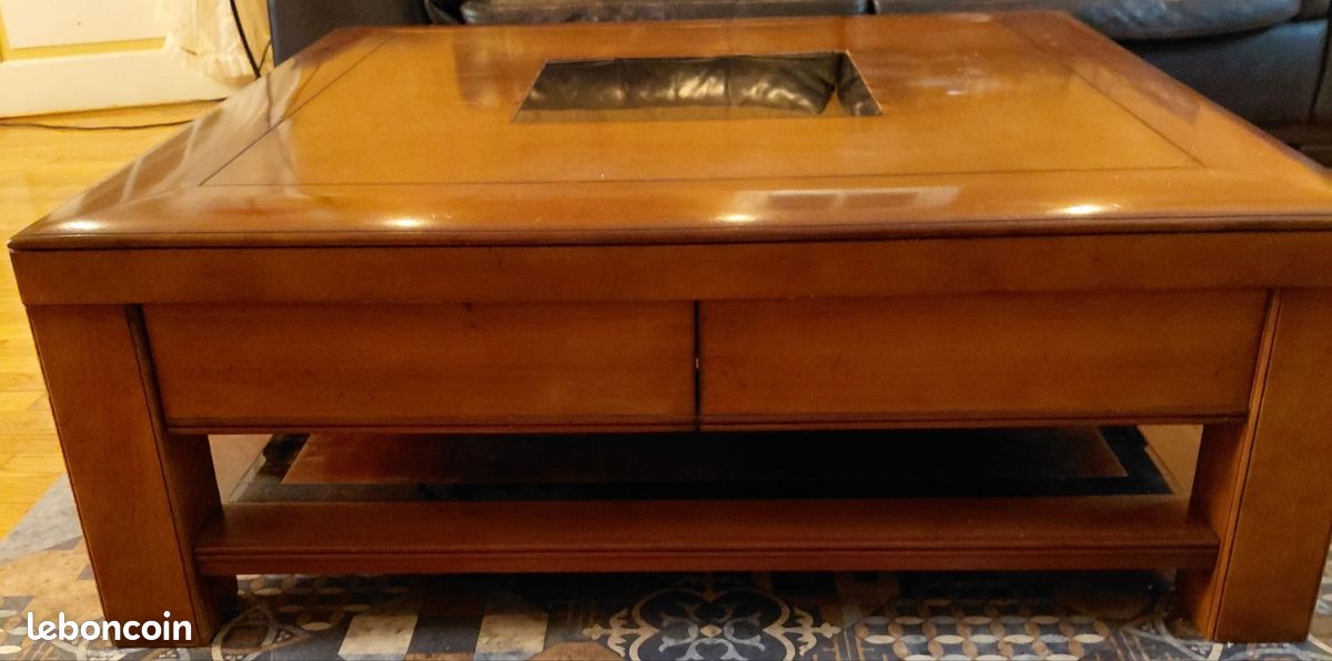 Table salon bois merisier + armoire "kitch" (image 3)