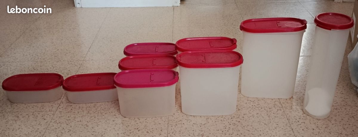 Tupperware Lot de 3 boîtes modulaires de 2,9 l - Noir