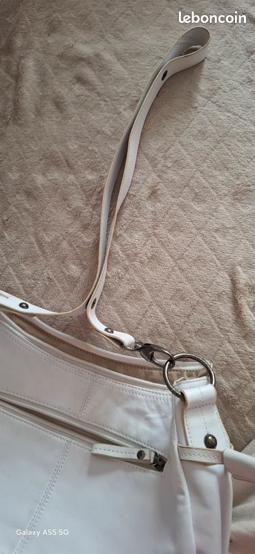 Sac a main blanc tout cuir Kerensse TBE (image 12)