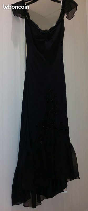 Robe Noire Femme Laundry By Shelli Segal Taille 2 - Style Fit & Flare Sans Manches, Neuve