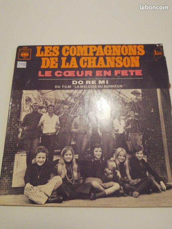 Les compagnons de la chanson- Le cœur en fête (Vinyle 45t) (image 1)
