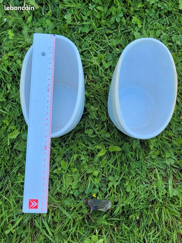 Cache pot blanc et rose (image 12)