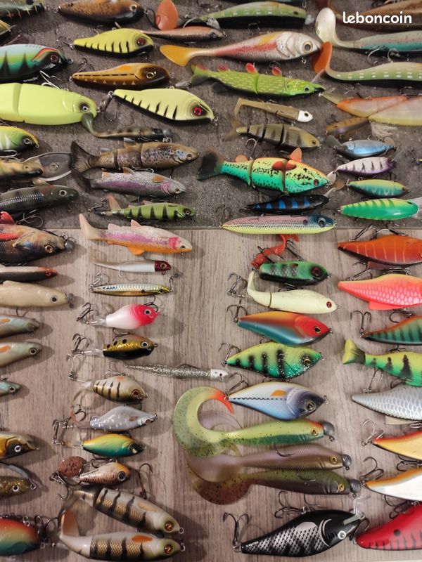 LOT De Vieux Leurres De Pêche Suédois à Boutons, Neufs Jamais Utilisés!