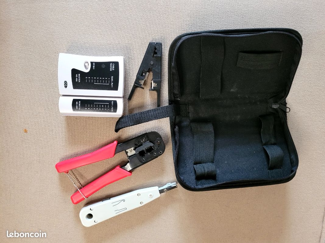 Ensemble jeu d'outils pince rj45 rj11 et testeur cable informatique et réseau telephone (image 2)