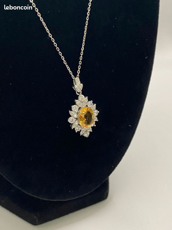 Collier avec pendentif vintage en argent 925 (image 4)